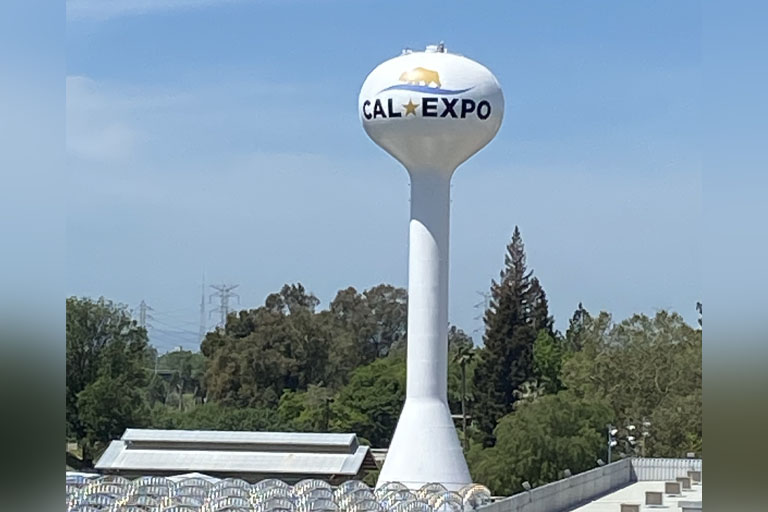 After view of the Water Tower for Cal Expo State Fair